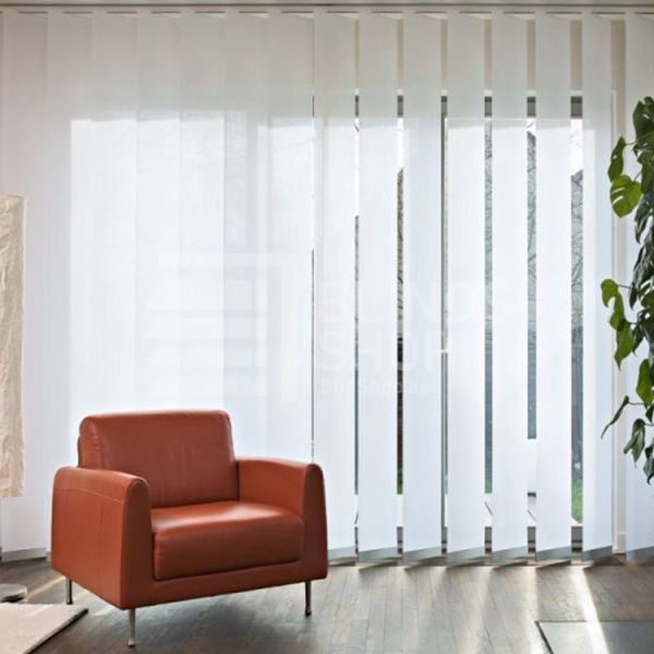White 89/100/127mm Blackout Fabric Vertical Blinds For Home Windows Decoration