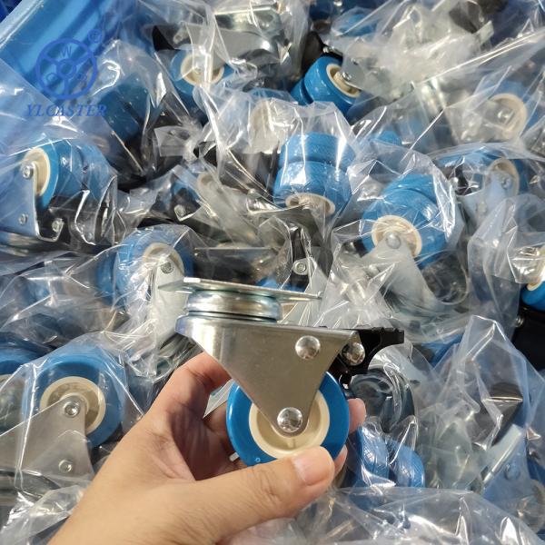 Os rodízios do dever da luz do giro do vaso de flores 50mm dos rodízios do PVC rodam 360 que gerenciem