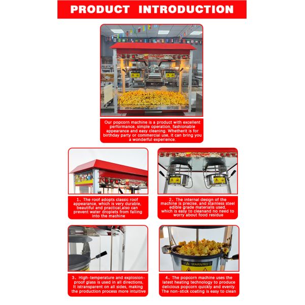 860*420*740 мм Электрическая большая двойная кастрюля попкорна для линии переработки закусок