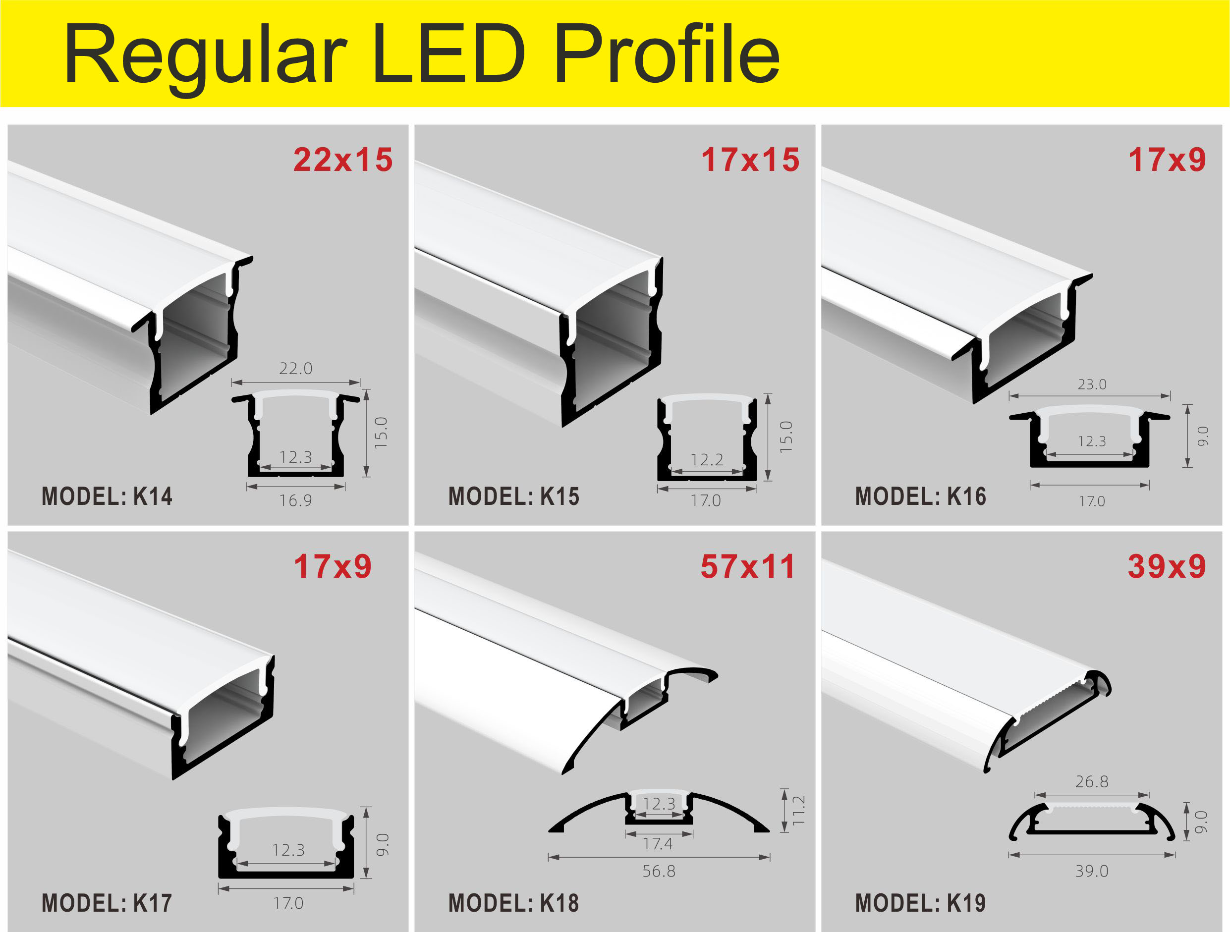 Recessed LED Profile with 6063-T5 Aluminum Alloy and Anodized Surface for Inground Installation