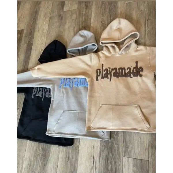 Oversized Cropped Puff Print Hoodie Graphic 3d Printing Men Heavyweight 500Gsm