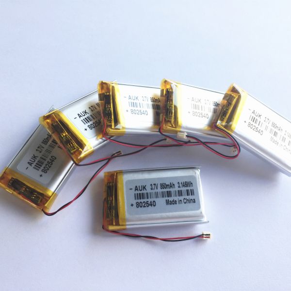 3.7v 850mah Lipo Battery Rechargeable 802540 Lithium Polymer Battery With CE IEC61233