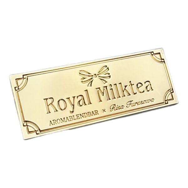 Customized Zinc Alloy Nameplate With Metal Logo And Golden Three-dimensional Effect
