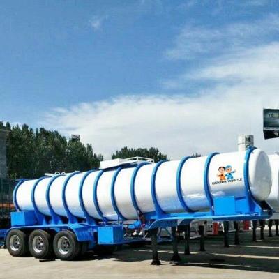 3 reboque ácido sulfúrico do petroleiro dos eixos 98% 35ft 22000L 22CBM semi