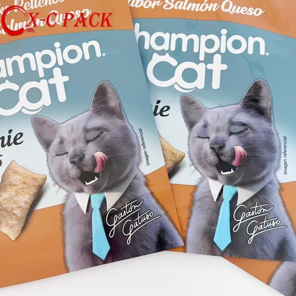 échantillon gratuit personnalisé fermeture à glissière verrouillable chien tortue chat gâteaux colis collation nourriture pour animaux de compagnie sac d'emballage