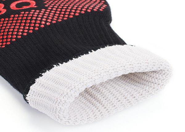 Comfortable Heat Resistant BBQ Gloves , Flexible Long Silicone Oven Gloves