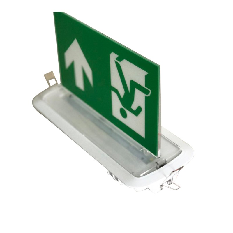 3 Hours Emergency LED Double Sided Exit Sign 6 Pcs 5730 SMD LED ABS Casing L116M