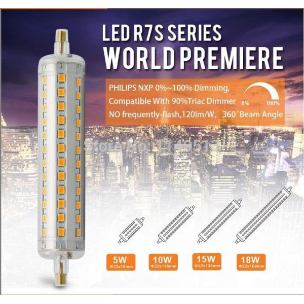 5W LED R7S light 78mm 360 degree mini J118mm R7S outdoor light Epistar SMD2835 replacement for traditional halogen lamp