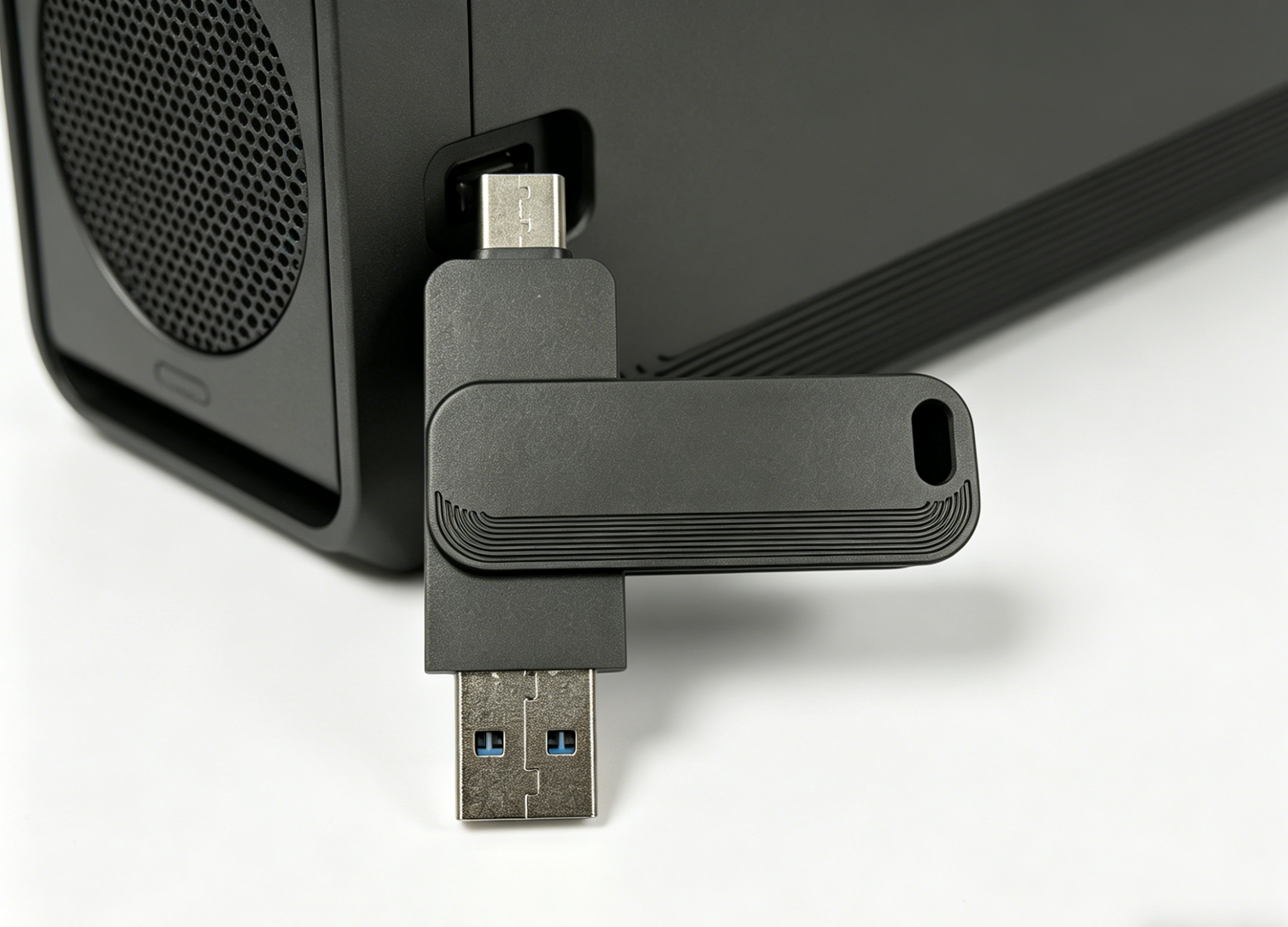 Gun Black Color Usb 3.0 + Type C 1005 Passed H2 Test Type C USB Flash Drives Fast Match USA And EU Standrad