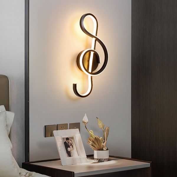 Simple Modern Tri-color Dimming LED Bedhead Wall Lamp for Living Room and Staircase