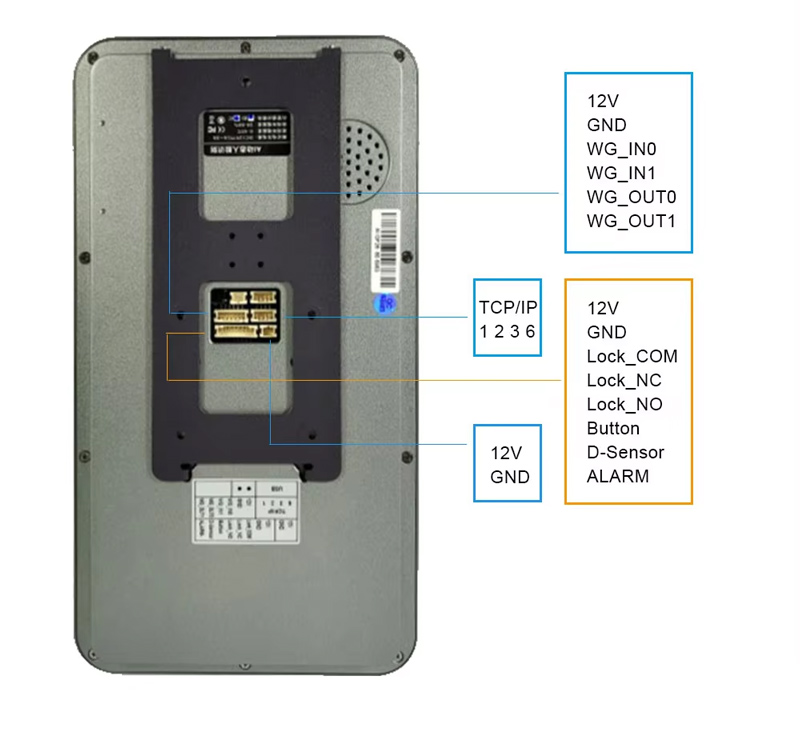 10.1 Inch IPS Screen Biometric Time Attendance Machine Face Recognition Camera IP65 Waterproof Door Lock Access Controlace