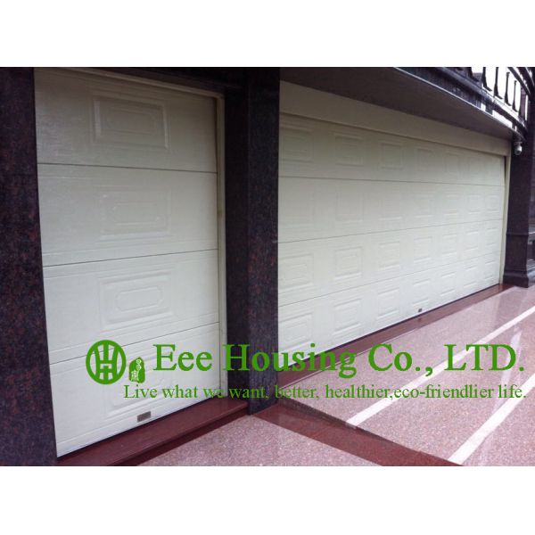 8.2m Wide Galvanized steel Garage Door For Apartments, White ColorSandwich panels