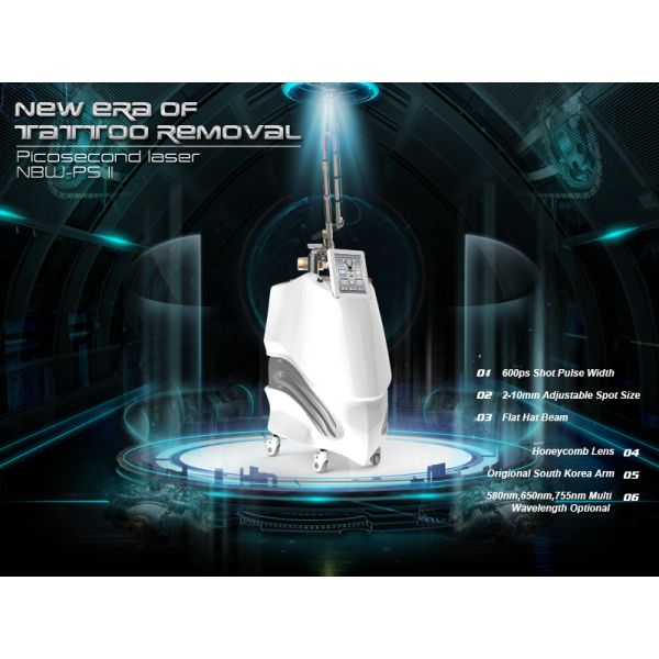 2018 hottest High Power 1064nm 532nm birthmark removal real 600ps pico laser picosecond machine for spa/salon/clinic use