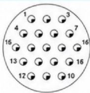 PM4-32-1J1B Flange Mount Circular Connector Socket 32 Core Industrial Connector