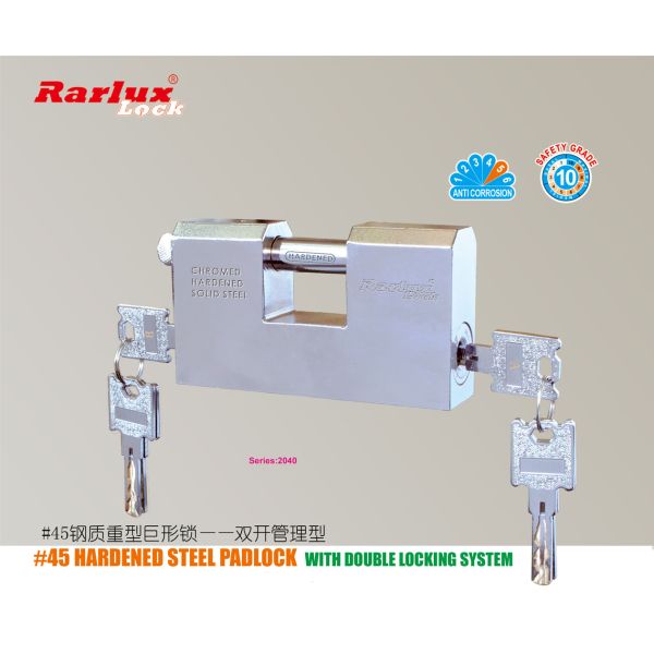 Rarlux Heavy Duty Padlock Double Locking System Rectangular Padlock Hardened Stainless Steel Padlock