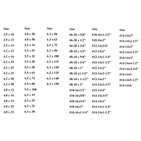 Zinc Plate Surface Pan Head Self Drilling Screws M5x30 Size DIN7504N