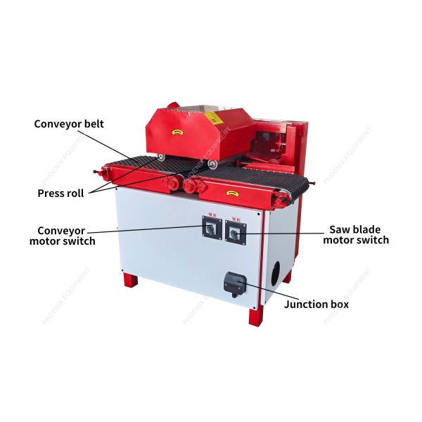 Wood Processing with PDPJ300 Solid Wood Panel Multi Blade Saw and 10 Inch Saw Blade