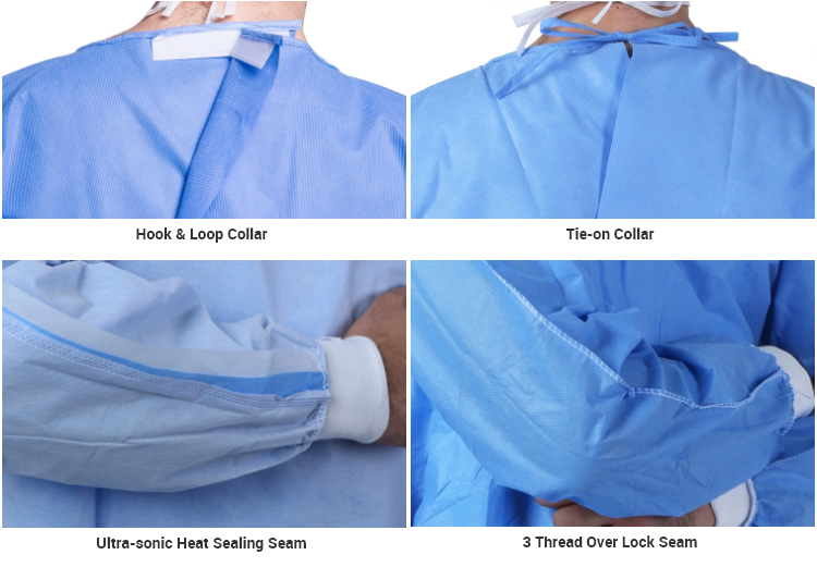 edical Supply Disposable SterileSMS Long Sleeve Hospital Surgical Gown