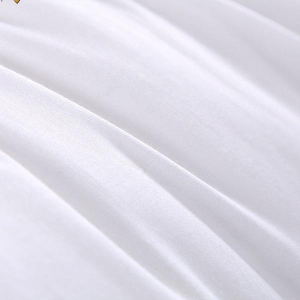 White Hotel Quality Feather Pillows Customized With Woven Technics