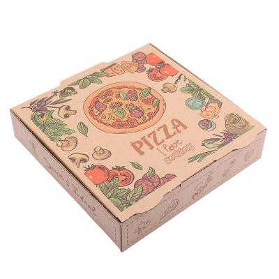 Kraft dobrado corrugou caixas da pizza de Carboard vende por atacado a fábrica da caixa da pizza e flauta