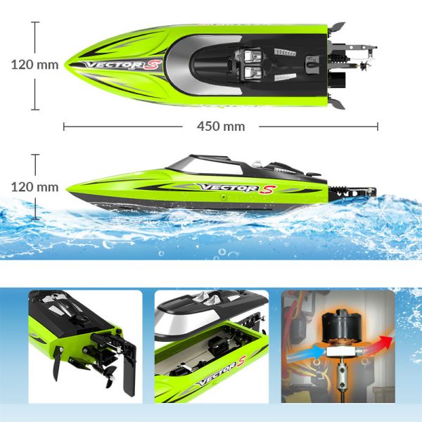 Remote Speedboat Brushless Motor 50 KPH High Speed Electric Control Boats for RC Boat