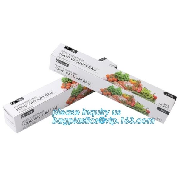 Disposable Transparent Vacuum Sealer Food Storage Plastic Packaging Roll Bag for Food Sealed, Textured Food Freshness St