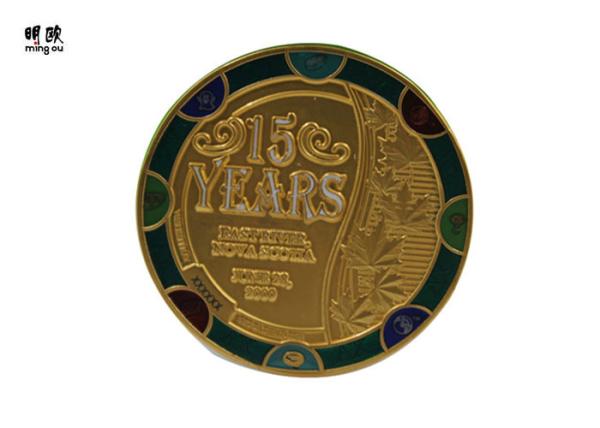 Beautifful Gold / Silver Dollar Commemorative Coins , Promotional Seal Challenge Coin