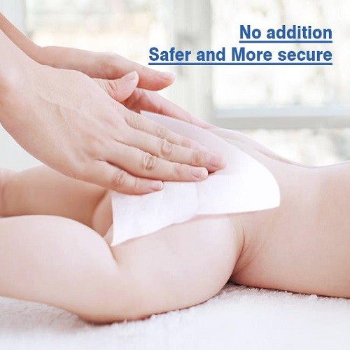 Eco Friendly Organic Flushable Baby Wipes Aloe Vera 80pcs Non Irritating