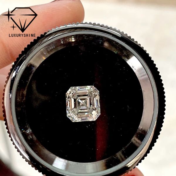 LuxuryShine VVS-VS 0.1-10CT Diamant de laboratoire taille Asscher D-F Couleur diamant blanc avec certificat IGI 3EX Cut Stones