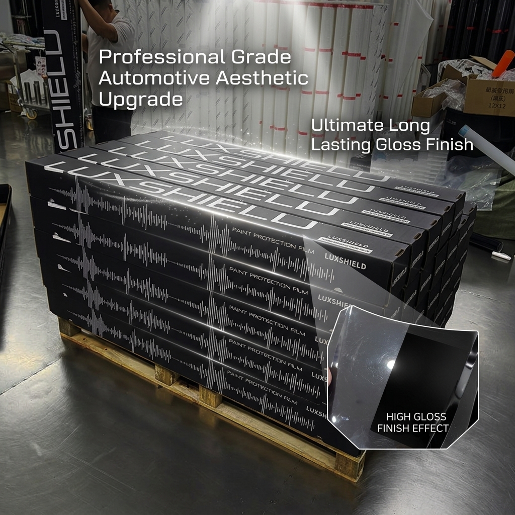 Glossy Black PET Self Healing Car Wrap Film 6.5mil PPF Body Wrap