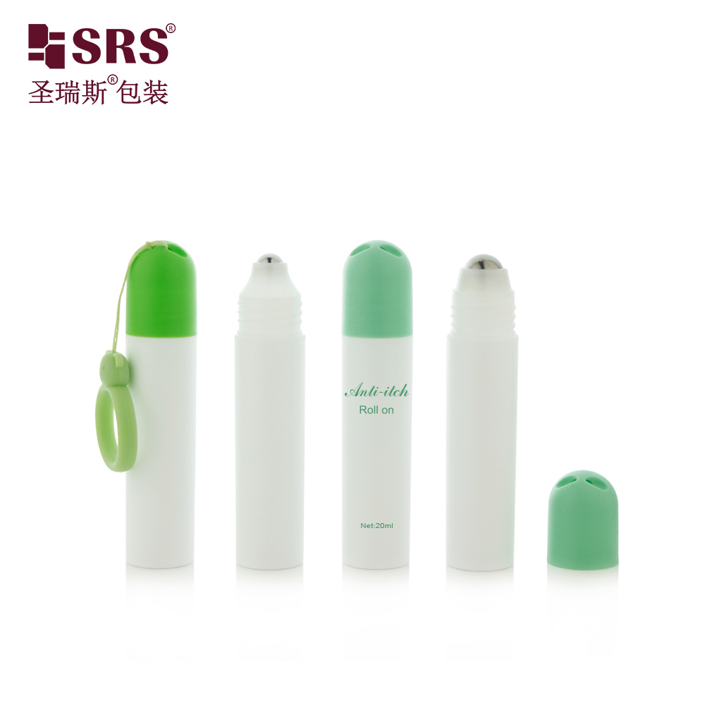 Wholesale 20ml Empty Plastic Roll‑on Vial Round Cover Steel Ball Bottle For Fabric Stain Remover Liquid