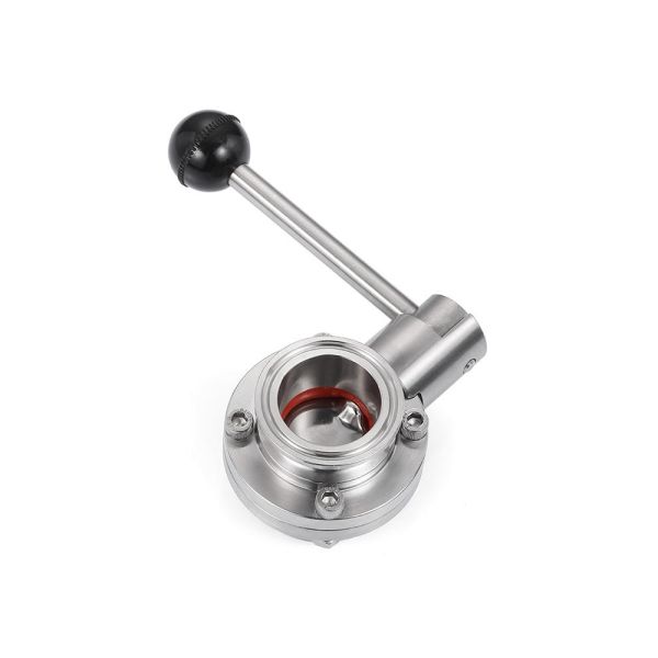 Sanitary SS316 Mirror Polish Butterfly Valve Food Grade Manual Water Valve ETRANY Brand