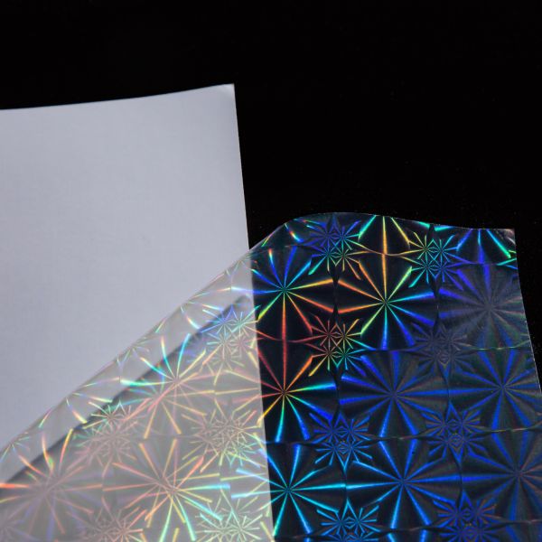 Customizable Label Printing Inkjet Print Holographic Self-adhesive Film PP Cold Transparent Holographic Lamination Film