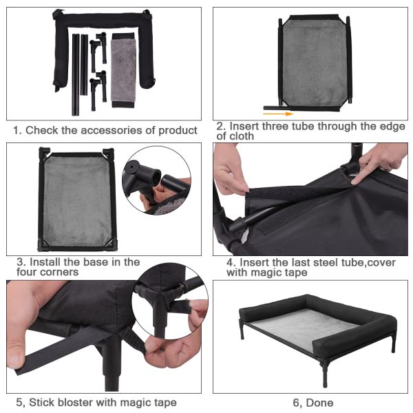 Oxford Elevated Dog Cot Bed 36in Cooling Elevated Dog Bed