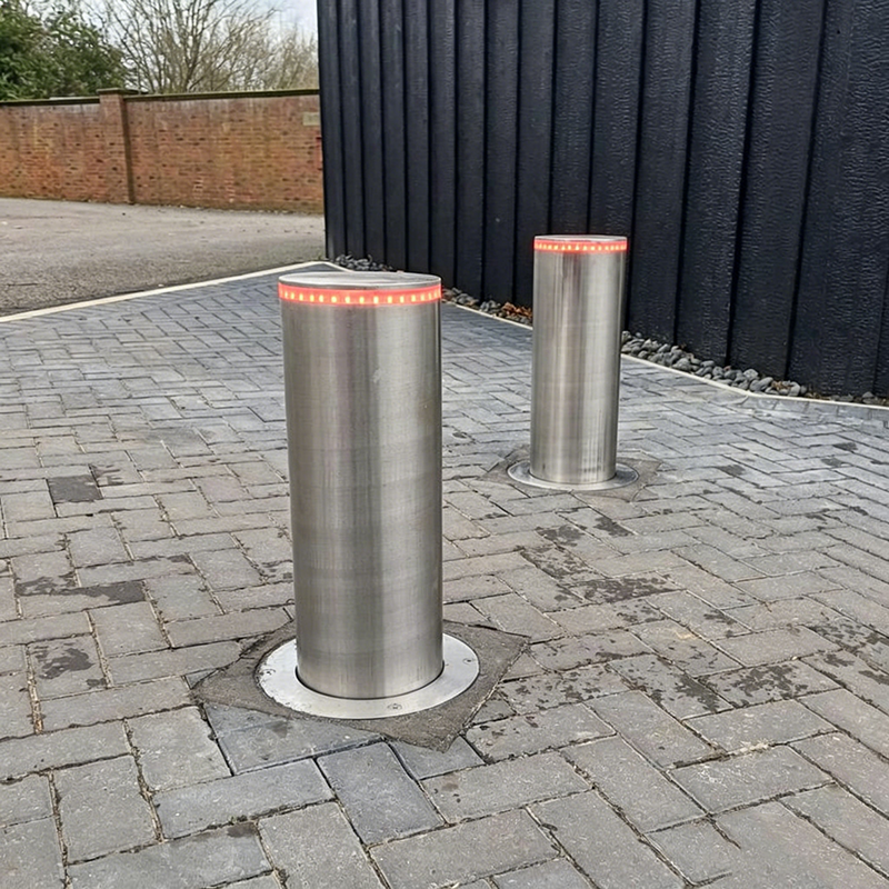 No Drainage Required IP68 Waterproof Stainless Steel Automatic Retractable Bollard for Driveway Security