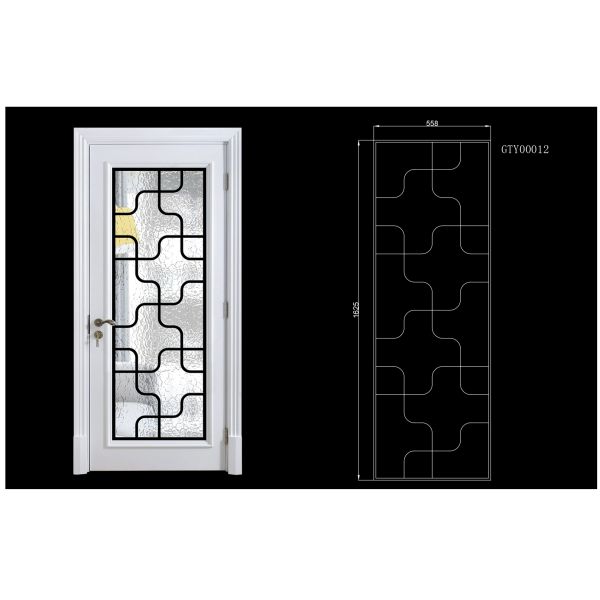 Custom Decorative Glass Panels For Front Doors Add Low E / Argon Gas To Any Style