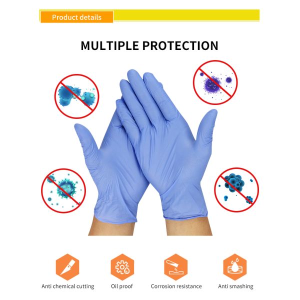 High Quality Wholesale Hand Care Healthy Nitrile Gloves Medical-Grade Powder Free Non Sterile Flexibility