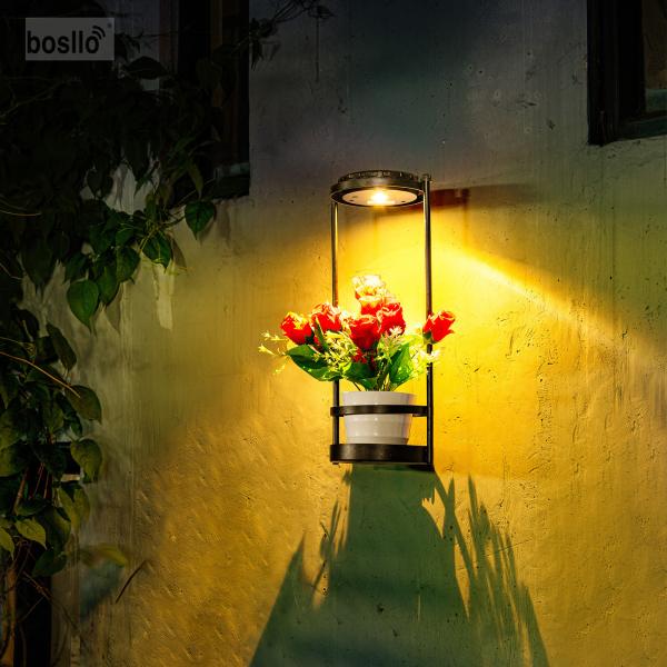 Solar Wall Lamps Solar Plant Stand Wall Lights Waterproof Solar Wall Lights for Balcony