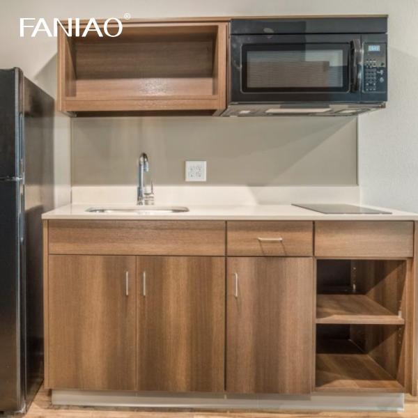 Design gratuito de casa inteira Personalização Hotel Apartamento Mobiliário de cozinha modular Moderno Armazéns de cozinha