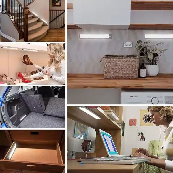 10cm-80cm LED Magnetic Motion Sensor Light Rechargeable With 120° Sensor Angle