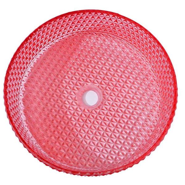 Crystal Glass Red Hand Wash Basin Bathroom Vessel Sinks