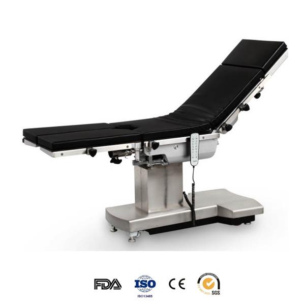 German System Black Medical Examination Bed With Foot Control 350mm Sliding Distance