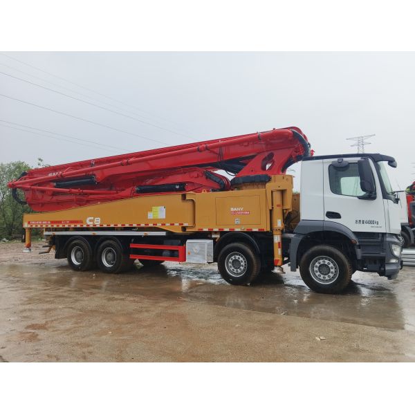 used 2020 SANY 56m Concrete Pump Truck Mercedes Chassis Like New So beatiful  Low Working Hours