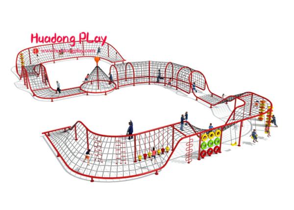 Blockade Type Rope Climbing Playground Equipment , Preschool Child Climbing Equipment
