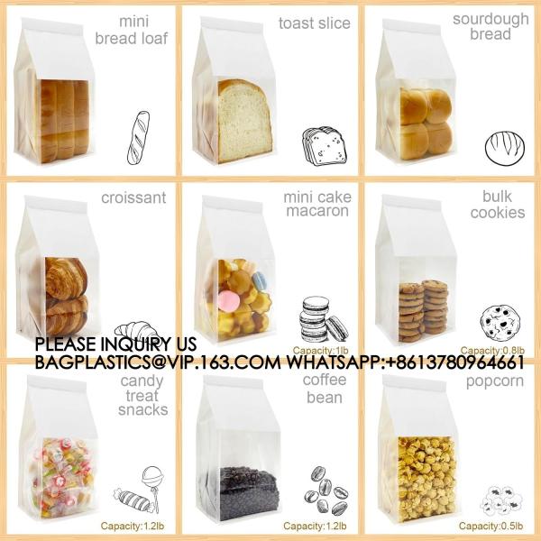 Paper Bread Bags For Homemade Bread Sourdough Bread Bags Bakery Bags With Window Cookie Bags For Packaging