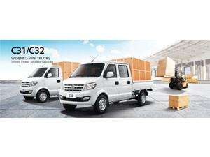C31 C32 Small Cargo Truck 900 Kg Loading Capacity Light Cargo Truck With Single Cabin