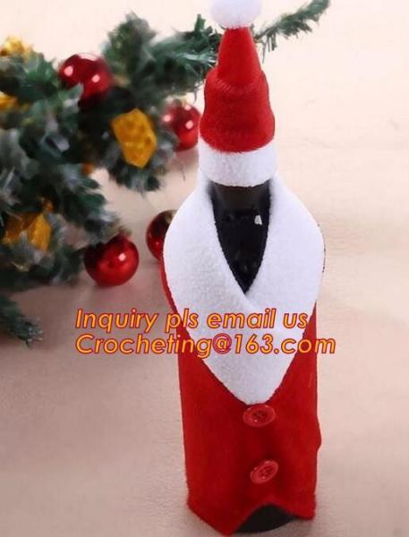 Felt Wine Bag As Clothes, Felt Wine Bag With String, Santa Pants Felt Wine Bag, suppling latest style Santa pants felt w