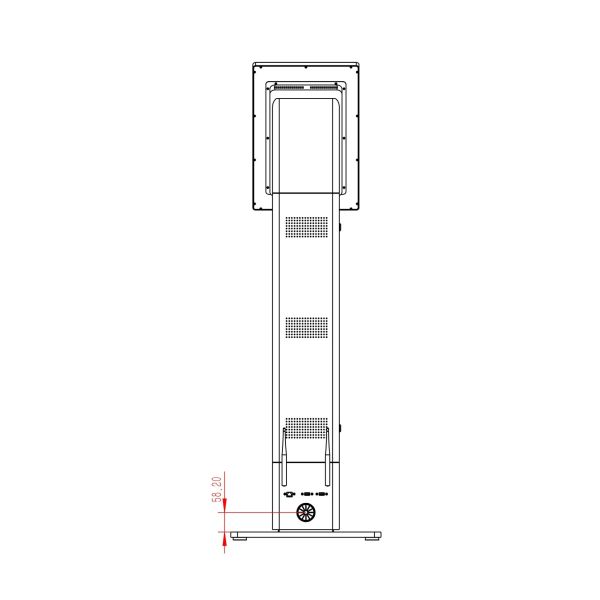Hot Selling 21.5 Inch Floor-stand Self Service Food Ordering System Custom Multi-payment Methods Secure Payment Kiosk for Car Exhibition
