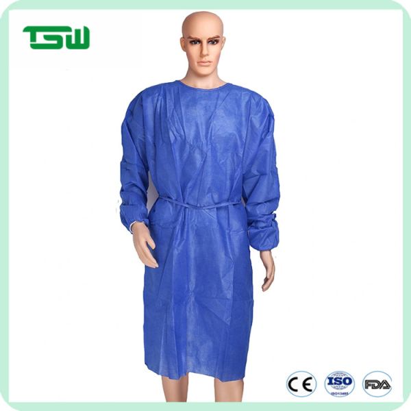 OEM Polypropylene Spunbond Hospital Isolation Gown