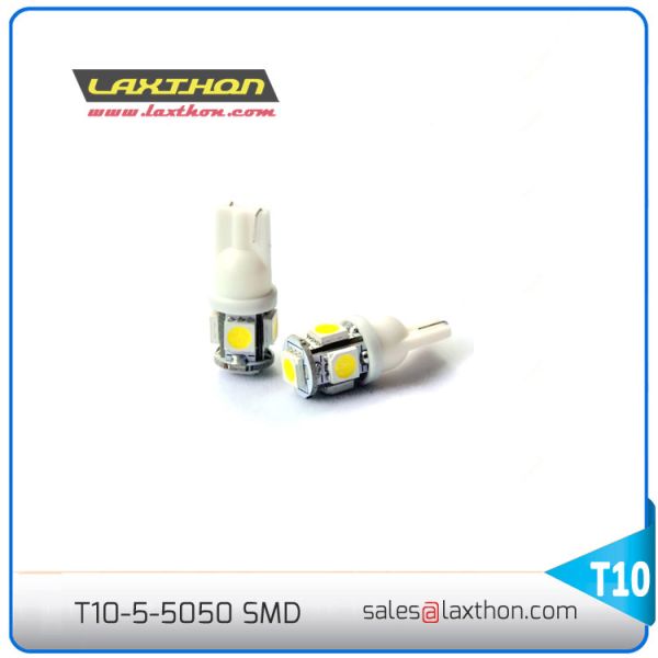 12V T10 5SMD W5W 194 168 5050 LED Auto Light Bulbs , Car Led Indicator Bulbs